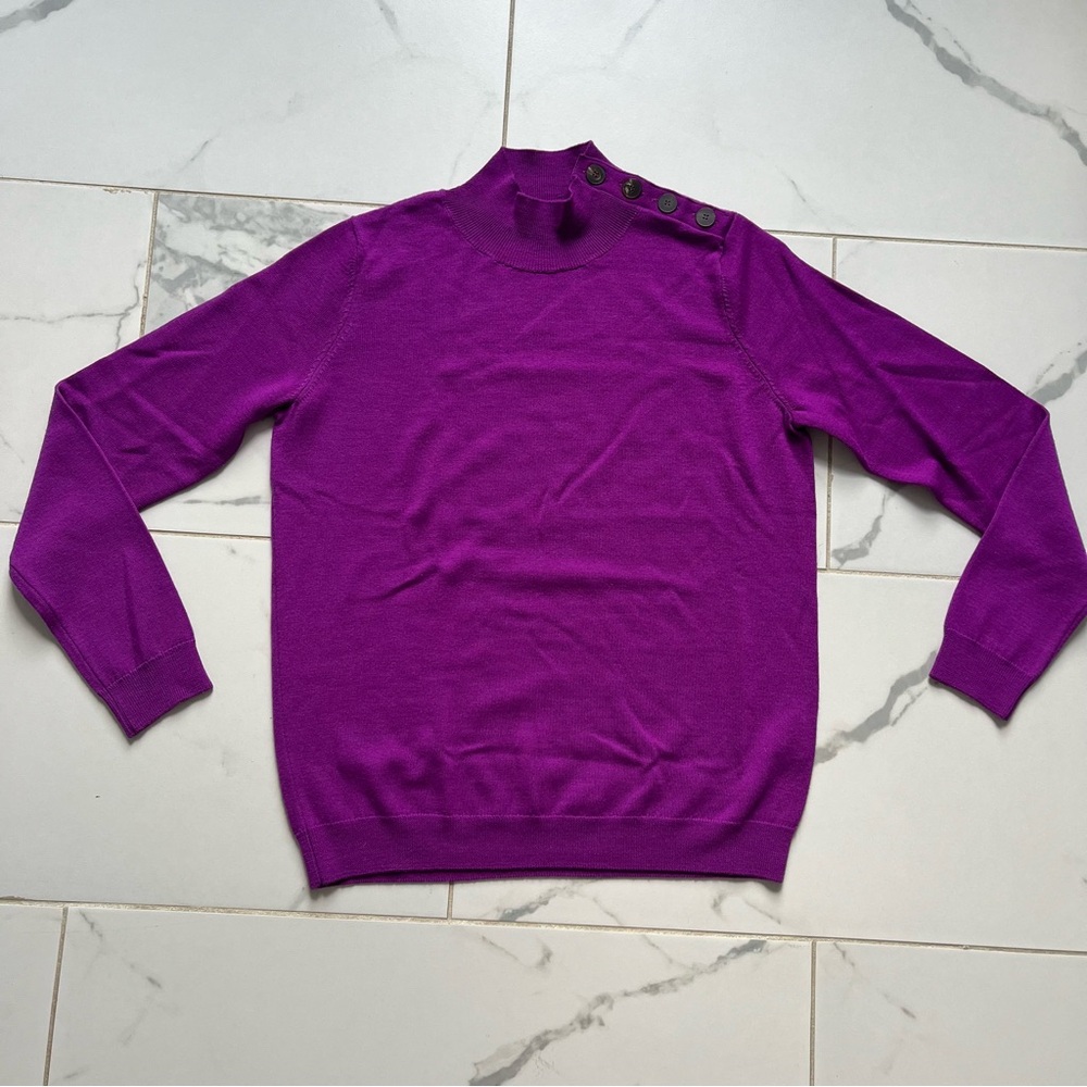 Sezane Purple Jacob Sweater